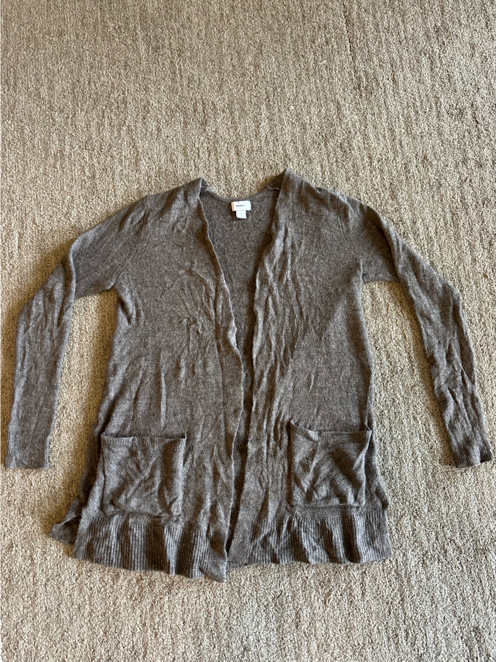 Old Navy Heather Gray/Brown Women's Knit Cardigan